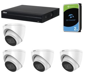 Dahua Kit 4CH NVR 4 WizSense Camera Kit 3666