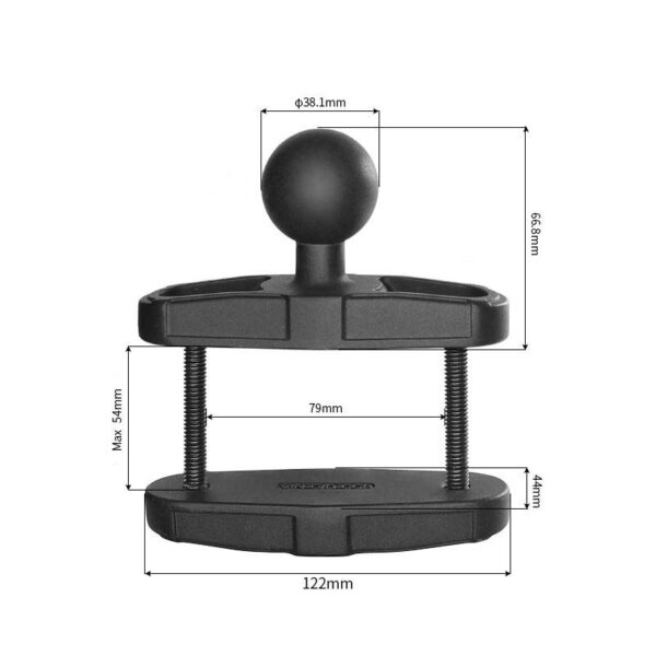 HDMount Universal Square Tube Clamp - 1.5" Ball - Image 2