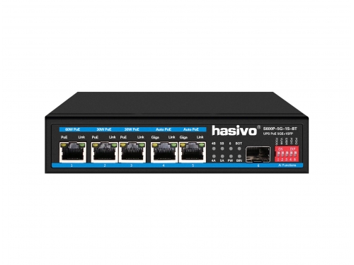Hasivo 5 Port Solar PoE Switch